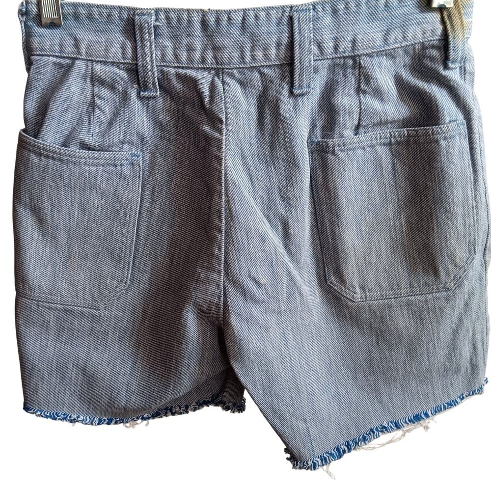 27" Vintage Cutoff Cotton Shorts 60's Denim Frayed Hem Kettle Pockets Distress